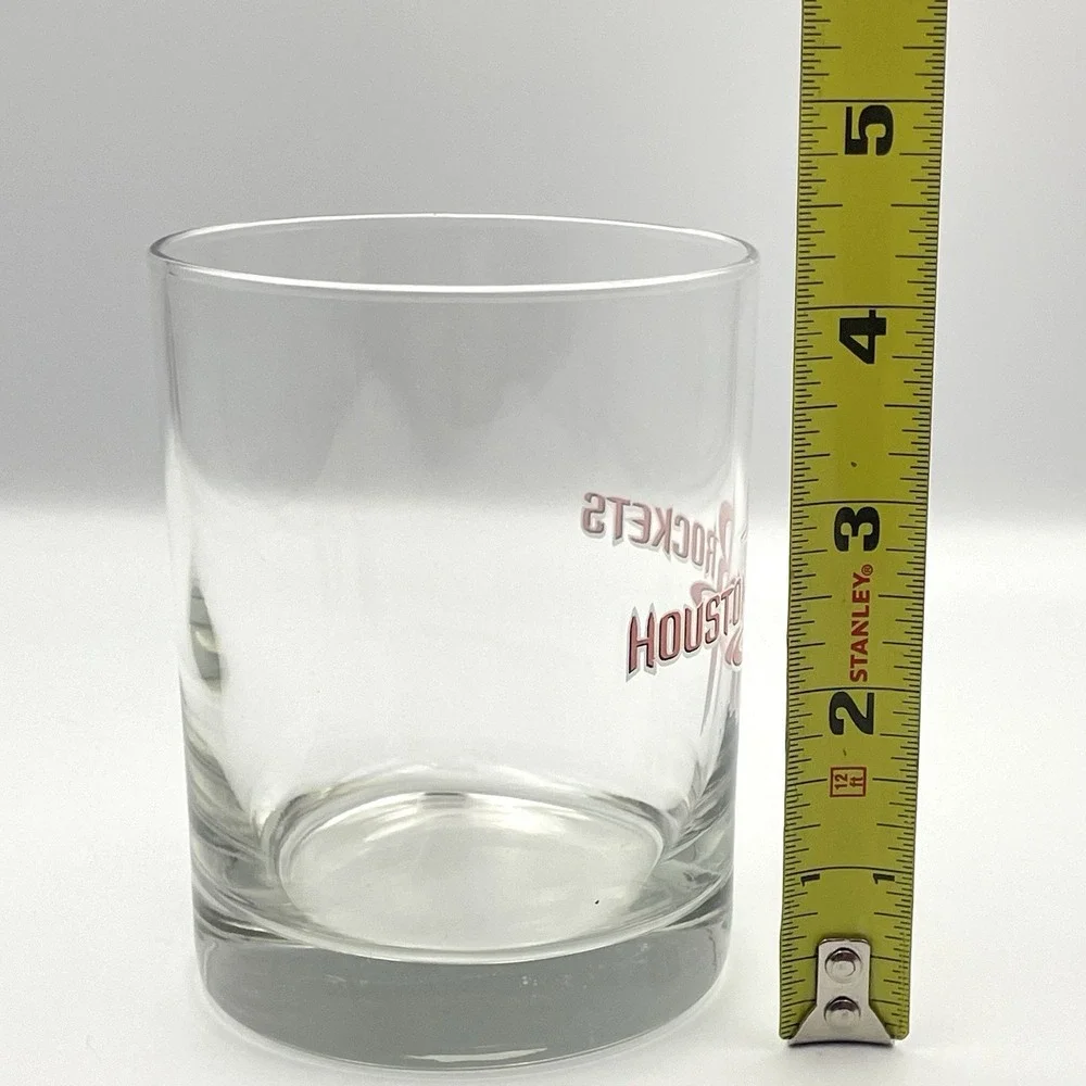 Houston Rockets NBA Rocks‎ Glass Lowball Whiskey Glass Barware 4.25